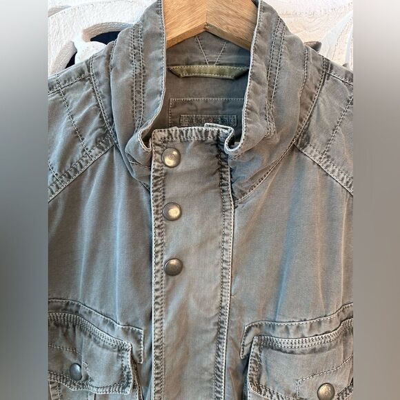 Carbon 2 Cobalt Men’s Large Military Style Bomber Jacket Full Zip And Snap - Picture 2 of 16